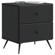Set di 2 Comodini | Armadio da Notte | Mobiletto da notte con cassetto Nero 43 x 34,5 x 47,5 cm