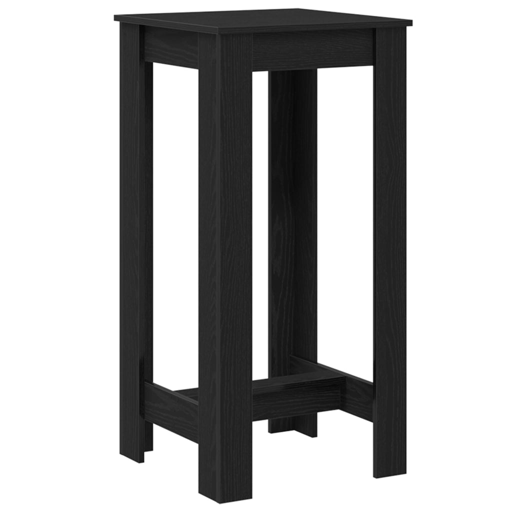Tavolo bar  in legno ingegnerizzato nero 51x50x103,5 cm