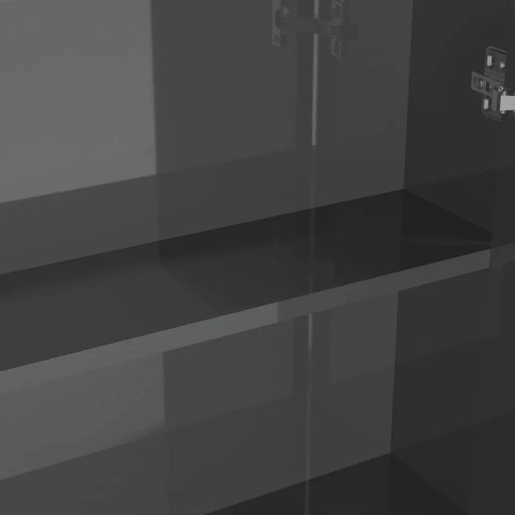 Armadietto a Specchio per Bagno | Armadio da bagno 60x15x75 cm MDF Grigio Lucido