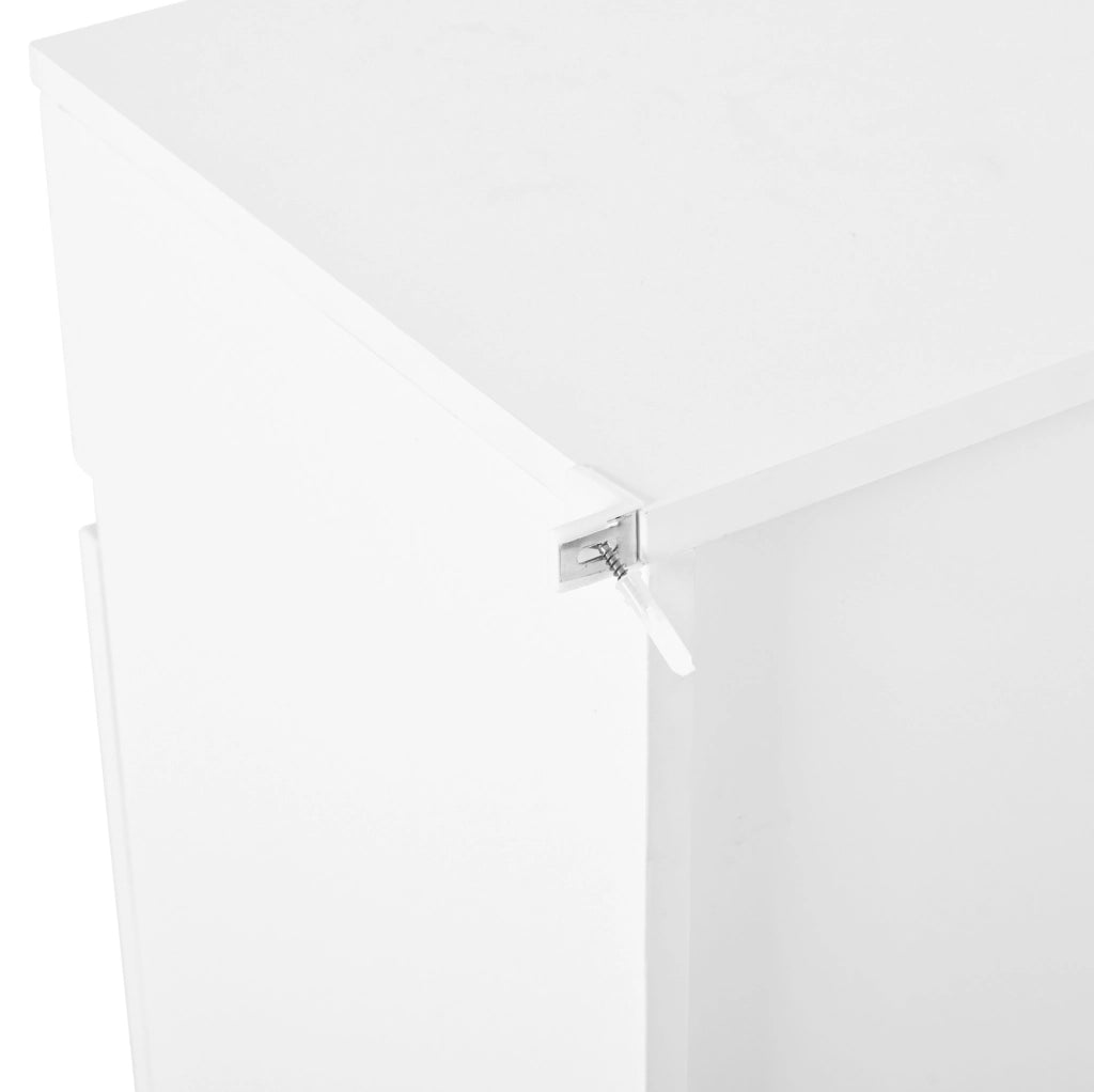 Garderoba con scarpiera; panca e appendiabiti LED; bianco
