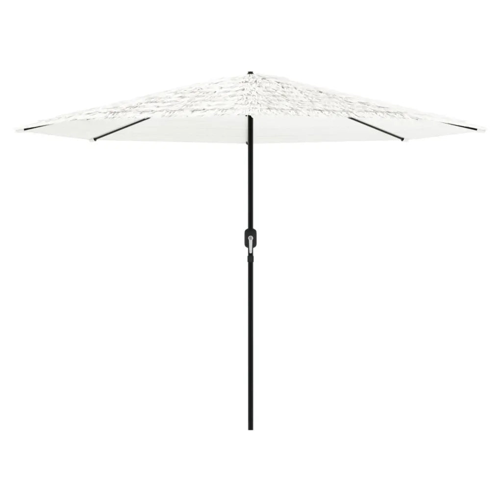 vidaXL Ombrellone Giardino con Palo in Acciaio Bianco 388x388x248 cm