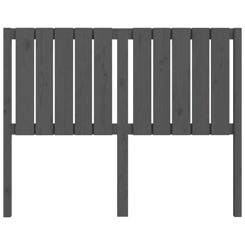 Testiera per Letto Grigia 125,5x4x100 cm Legno Massello di Pino cod mxl 34127