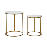 Set di Tavolini VKH534, Oro, Metallo, 52x52x63 cm