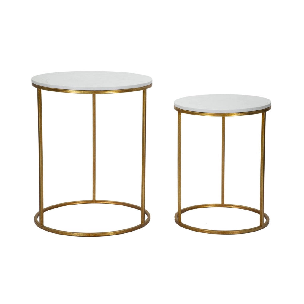 Set di Tavolini VKH534, Oro, Metallo, 52x52x63 cm