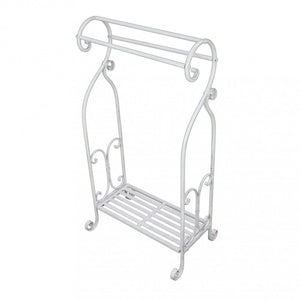 Portasciugamani Clarence 37x33x90 h cm in Acciaio Bianco