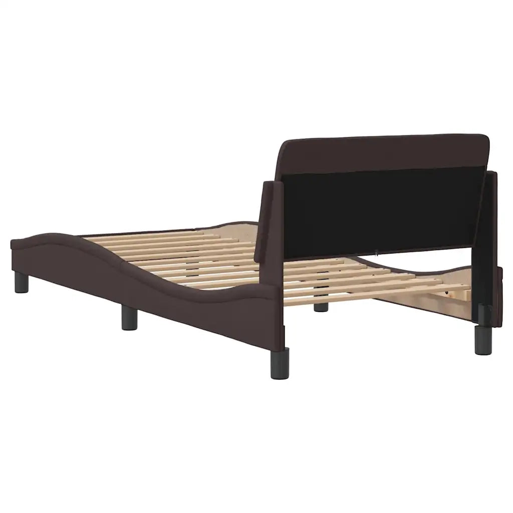 Giroletto senza Materasso Marrone Scuro 90x200 cm Tessuto