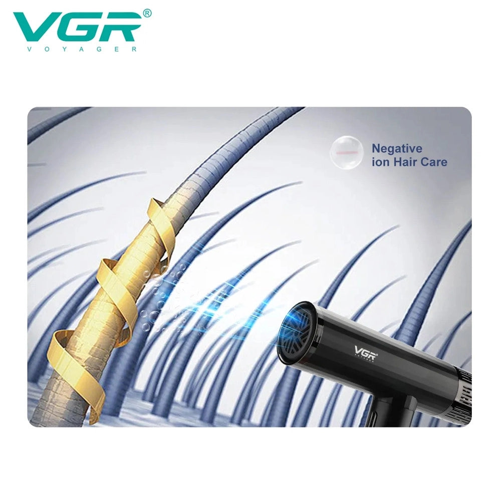 Trade Shop - Asciugacapelli Professionale Vgr V-427 – Motore Bldc 11000 Rpm Parrucchiere -