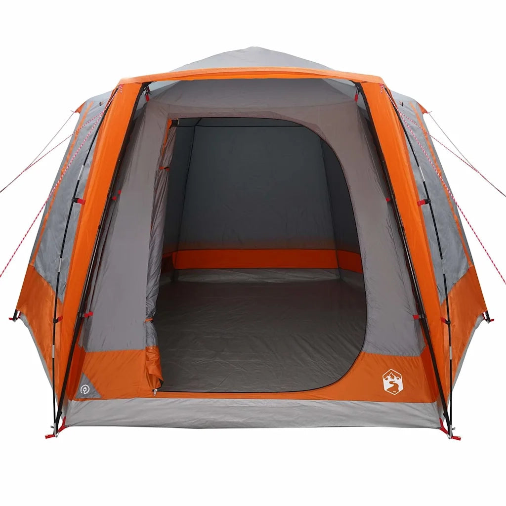 Tenda da campeggio-Tenda per Escursionismo Grigio e arancione 420 x 420 x 227 cm