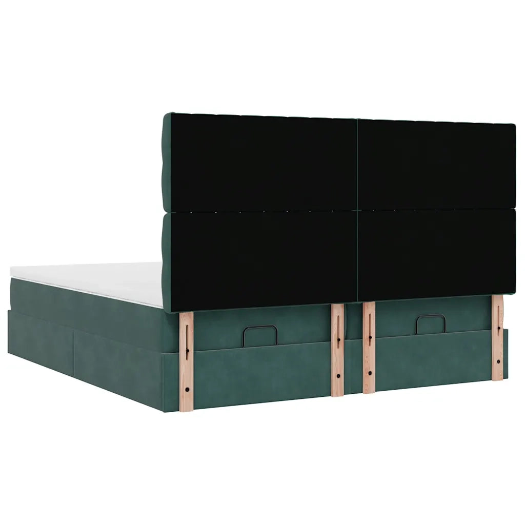 vidaXL Struttura Letto Pouf con Materassi 200x200 cm Velluto