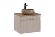 Set mobili bagno 60 cm con piano e lavabo da appoggio Wiki Iconic Cashmere 60 cm