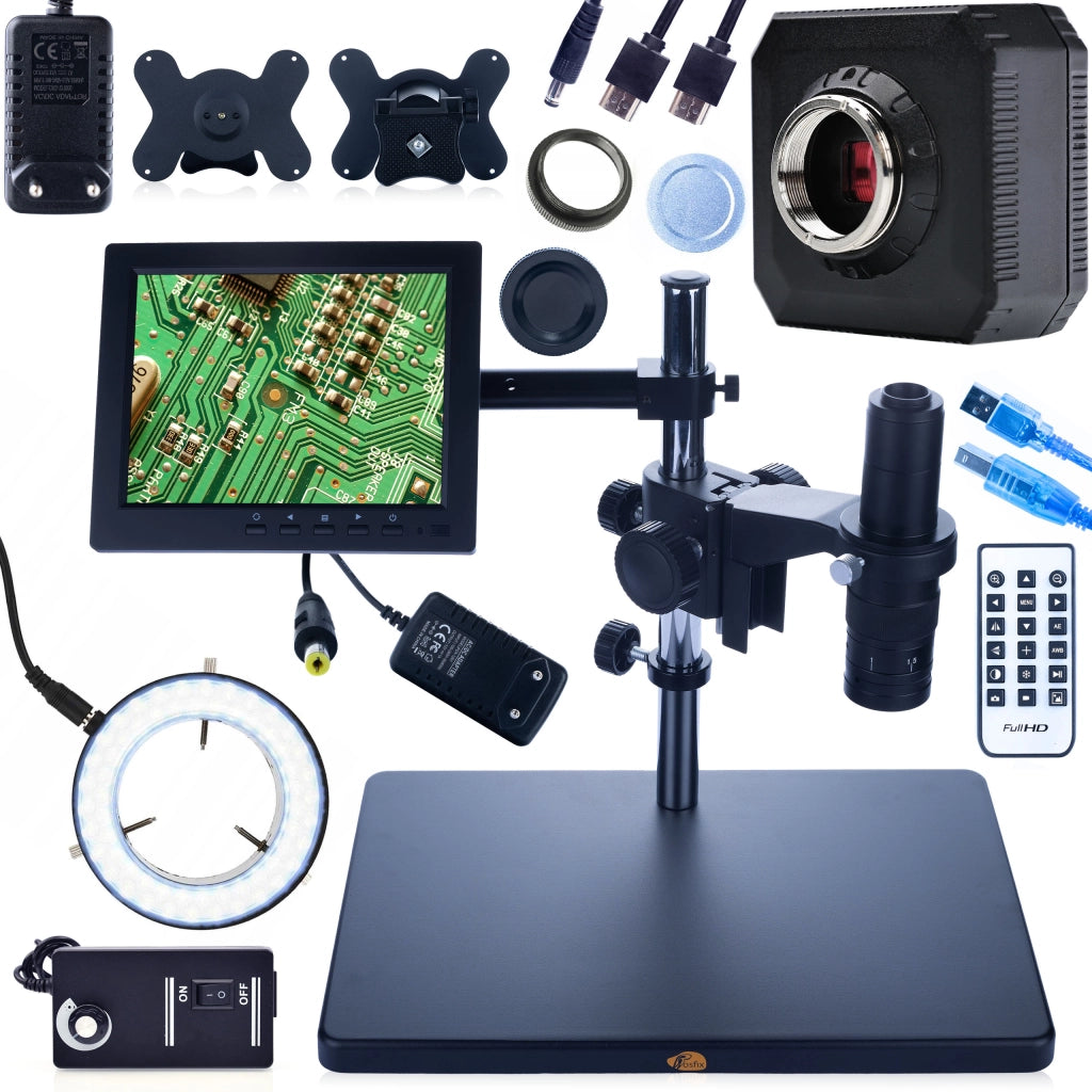 Mikroscopio Digitale Earth Pro MCEP-0.5X – Zoom 7x-45x, Display 8" | Oculare 360°, Illuminatore 56 LED