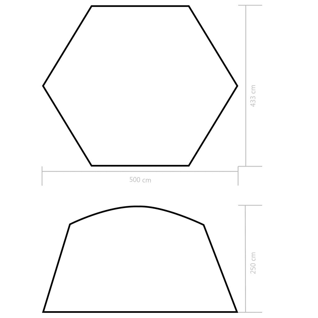 Tenda per Piscina in Tessuto 500x433x250 cm Blu 91574