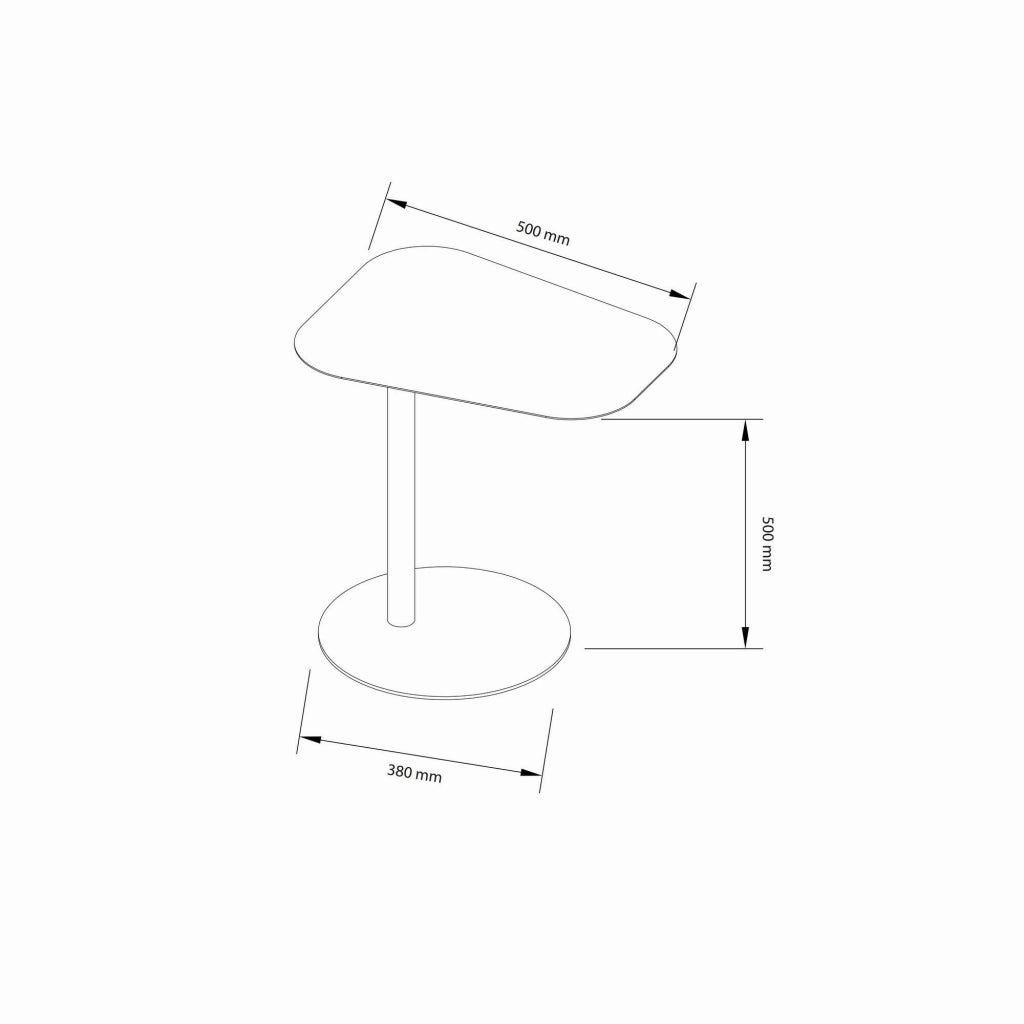Tavolino da salotto Niccone, Tavolo basso da caffè, Portariviste per divano, Ripiano da soggiorno, 50x38 h50 cm, Ardesia