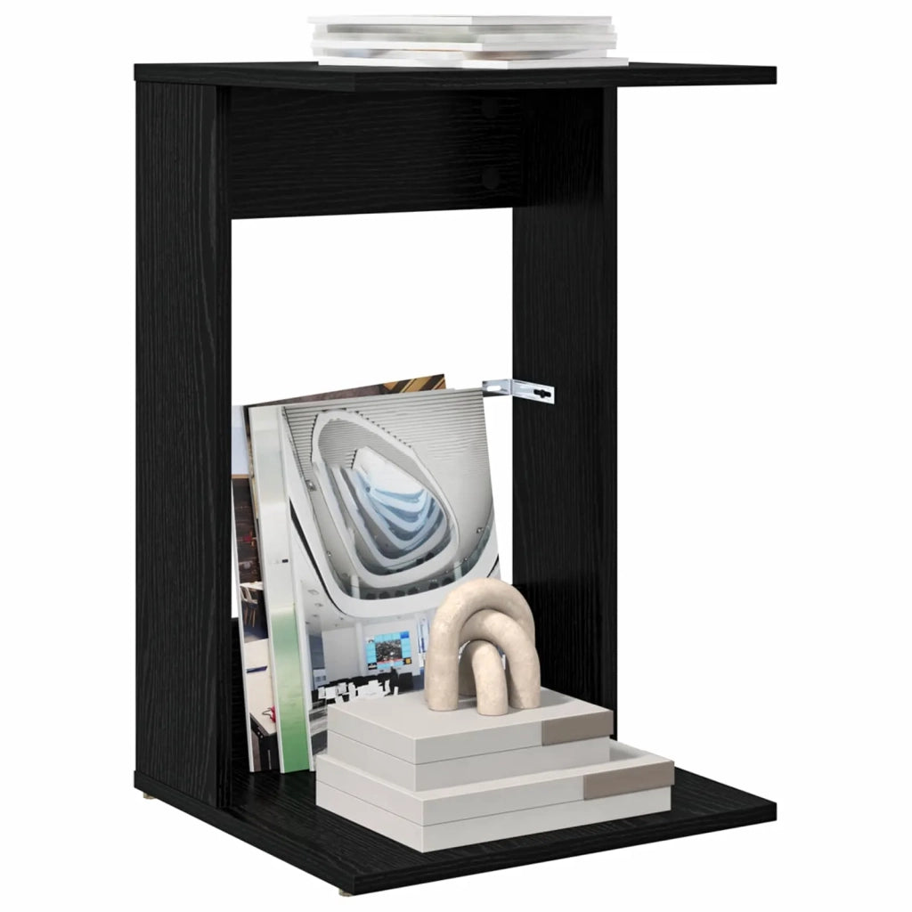 Tavolo laterale | Tavolino Rovere Nero 40 x 38 x 62,5 cm Legno multistrato