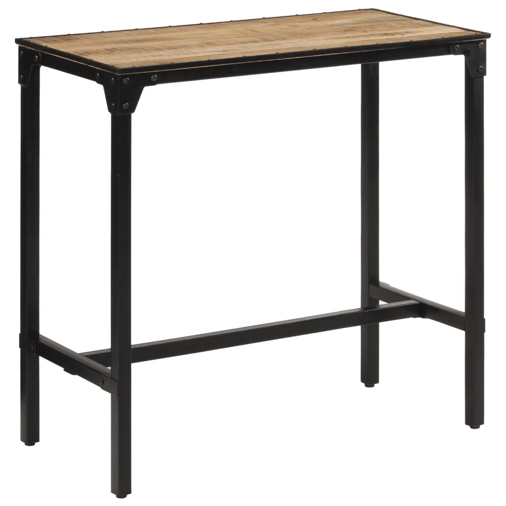 vidaXL Set Bar 5pz Legno Massello Mango Grezzo e Metallo