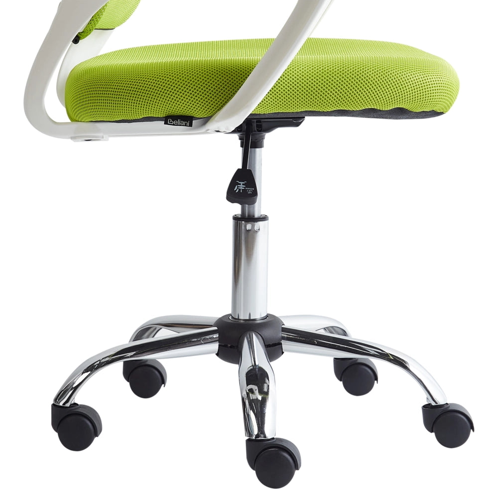 Sedia girevole da ufficio con schienale reclinabile regolabile in altezza verde lime moderna ufficio in casa