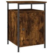 Comodino | Armadio da Notte | Mobiletto da notte Rovere Fumo 40x42x60 cm Legno Multistrato