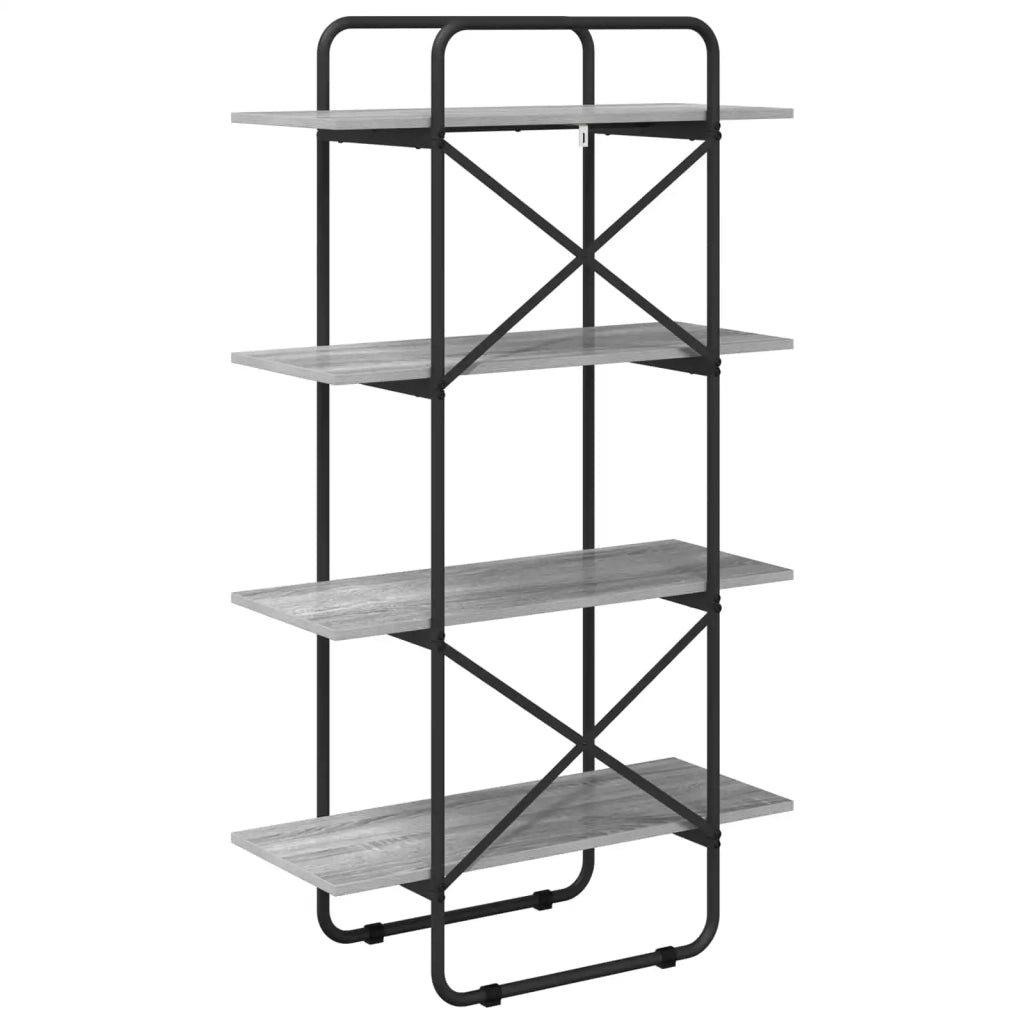Libreria 4 livelli 80 x 35 x 140 cm PB Sonoma grigio 8007813