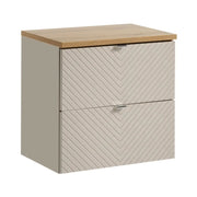 Set da bagno AOKI: mobile sottolavabo con cassetti 60cm + piano lavabo effetto legno