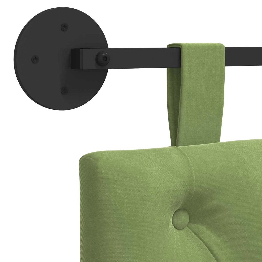 Testiera | Testata sospesa Con luce LED Verde chiaro Velluto