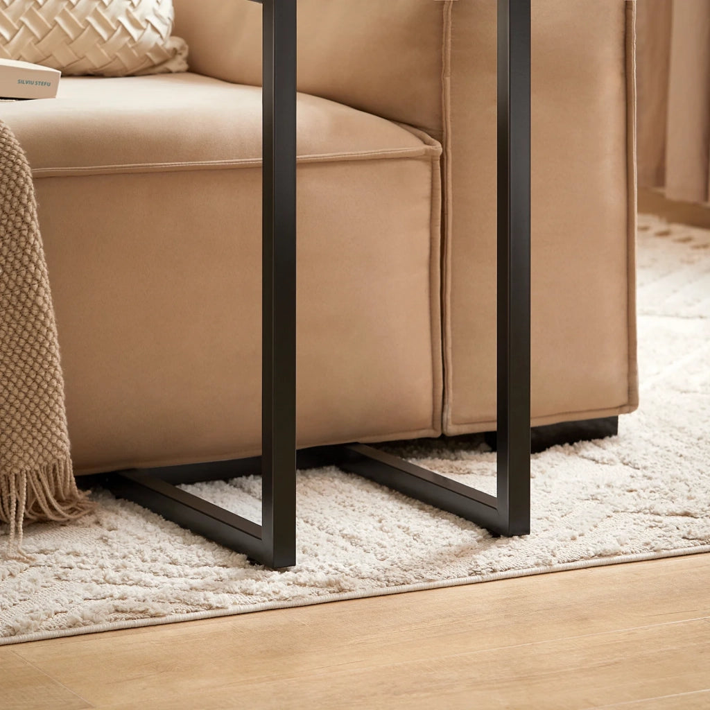 Tavolino Consolle Tavolino da Divano Supporto Tavolino Forma-C Naturale FBT44-N