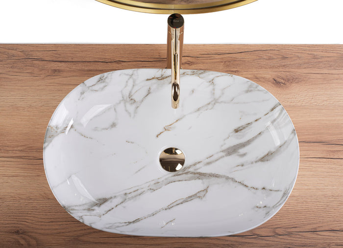 Lavabo Da Appoggio Rea Cleo 61 Shiny Aiax