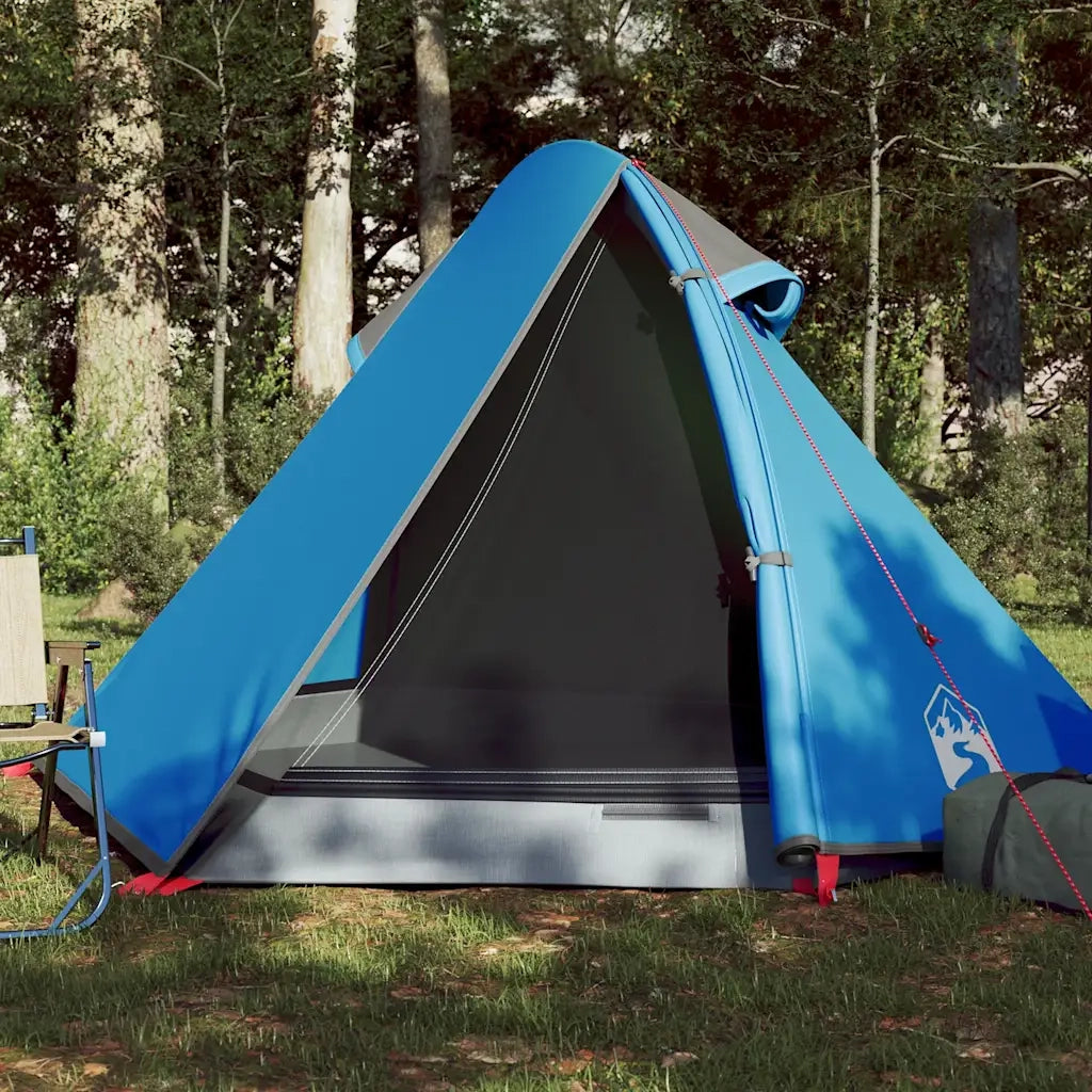 Tenda da Campeggio a Cupola per 2 Persone-Tenda per Escursionismo Blu Impermeabile 701808