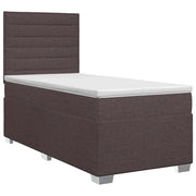 Letto box spring con materasso Marrone Scuro 100 x 200 cm 3453335
