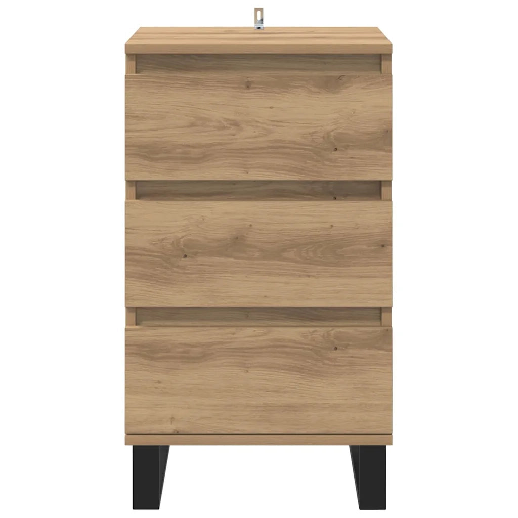 Credenza con Cassetto-Buffet-Armadio da cucina rovere artigianale Legno multistrato