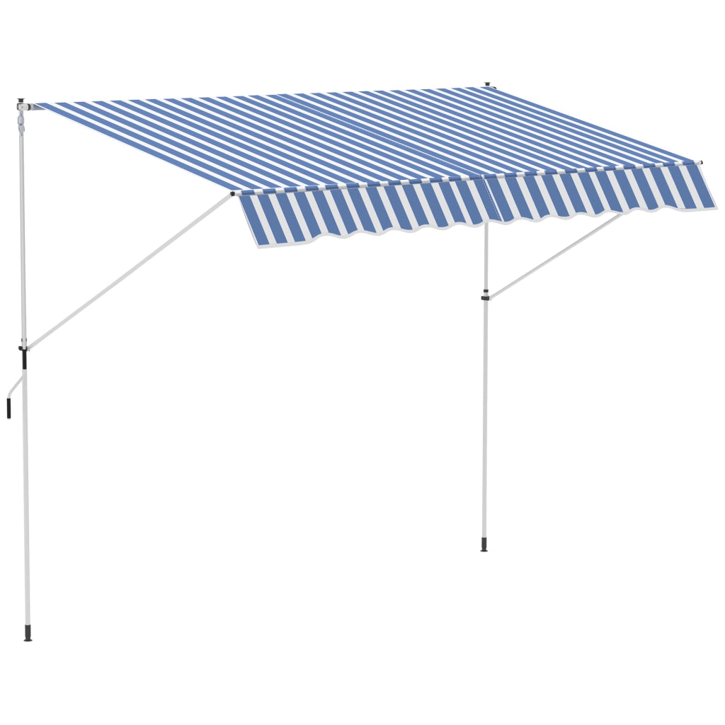 Tenda da Sole a Bracci ¨C zephmum ¨C Bianco e Blu 3x1.5m