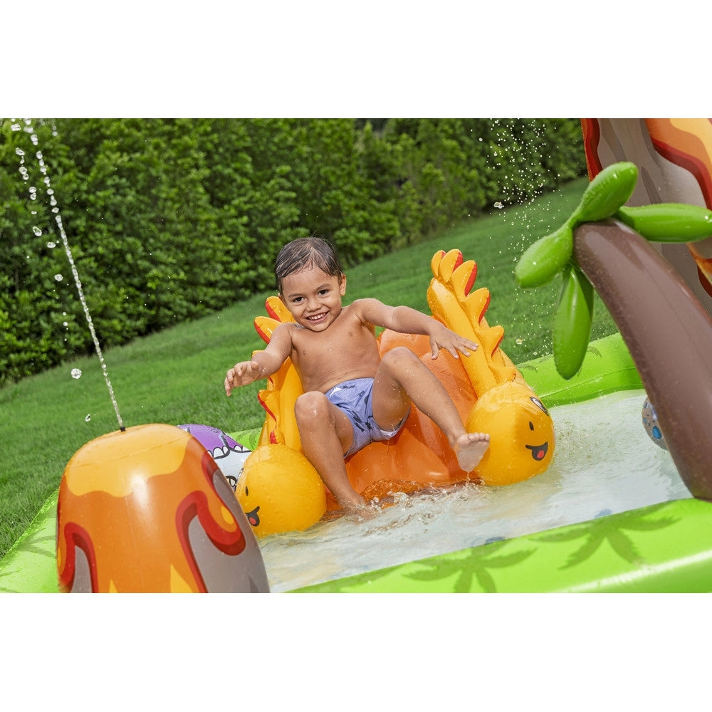 Trade Shop - Centro Parco Giochi Acquatico A Forma Di Vulcano Gonfiabile Piscina 262x188x102cm 53172 -