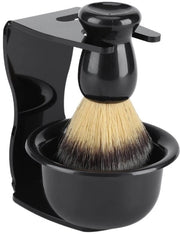 Set di Spazzola da Barba 3 Pezzi - Spazzola da Barba - Stazione da Barba - Supporti - Struttura da Parete Pratica - Per Esperienza di Rasatura Eccezionale - Kit da Rasatura