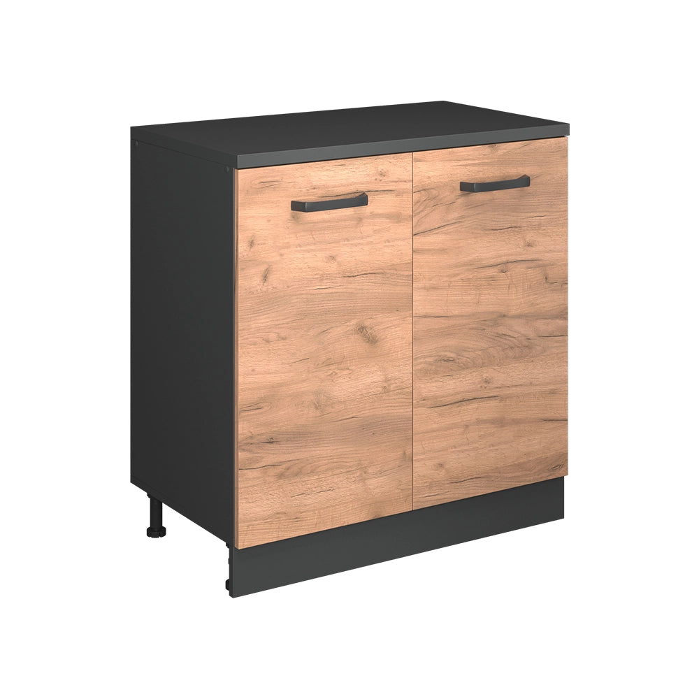 Mobile per mansarda Rion Rovere dorato/Antracite 80 x 83.8 cm senza inclinazione con 2 ante Vicco