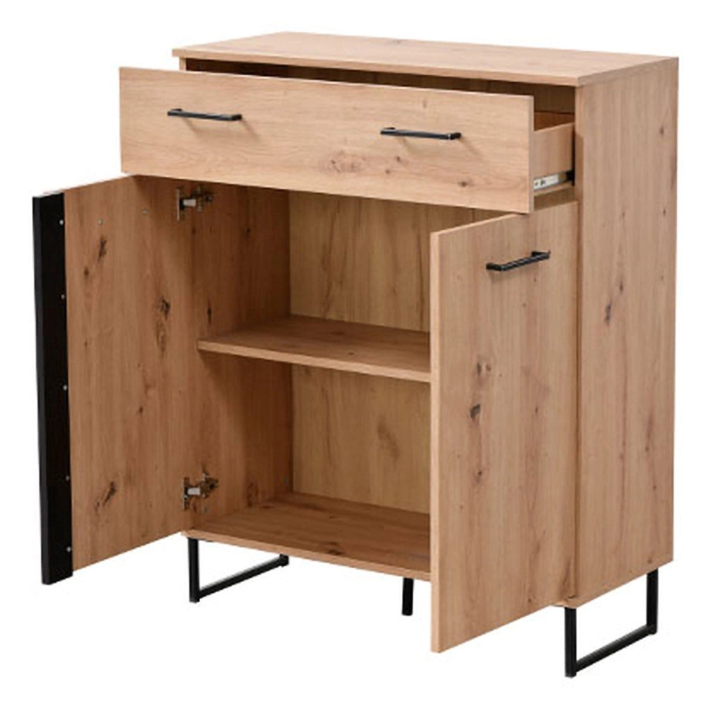 Madia Ceredanoo, Credenza un Cassetto, 85x35x104h cm Marrone Rovere Nodi