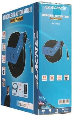 Avvolgitore automatico 15 m con supporto orientabile 180° 326215 Lacmato