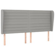 Testiera | Testata ad Orecchio Grigio Chiaro 183x23x118/128 cm in Tessuto