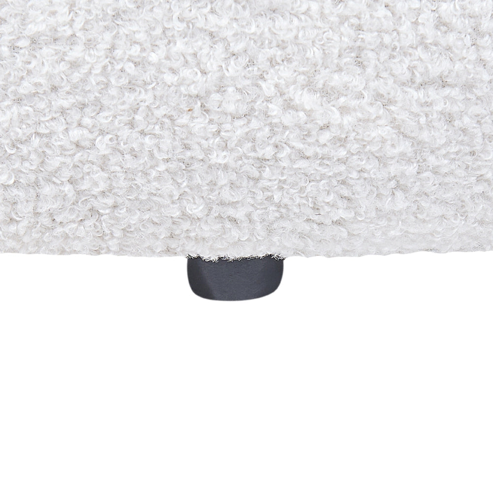 Sedia per animali Rivestimento in bouclé bianco e nero con braccioli Seduta d'arredo per bambini Design moderno Forma di panda