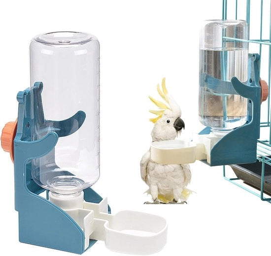 Dispensatore di acqua per gabbie - Nutrimento per uccelli - Bevande per uccelli - Bevande per gabbie - Per il nutrimento di parrocchetti e cockatiels - Piccoli animali domestici