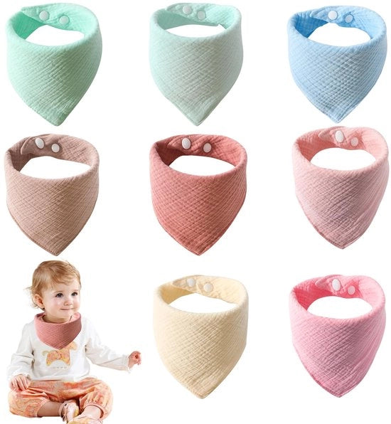 ATSGJLZN Sacco per bambino a 8 facce a forma di triangolo, sciarpa per bambino in cotone 100%, sciarpa per bambino con 2 bottoni regolabili, sciarpa personalizzabile per bambini, sciarpe per bambini, sciarpe per bambini maschi e femmine