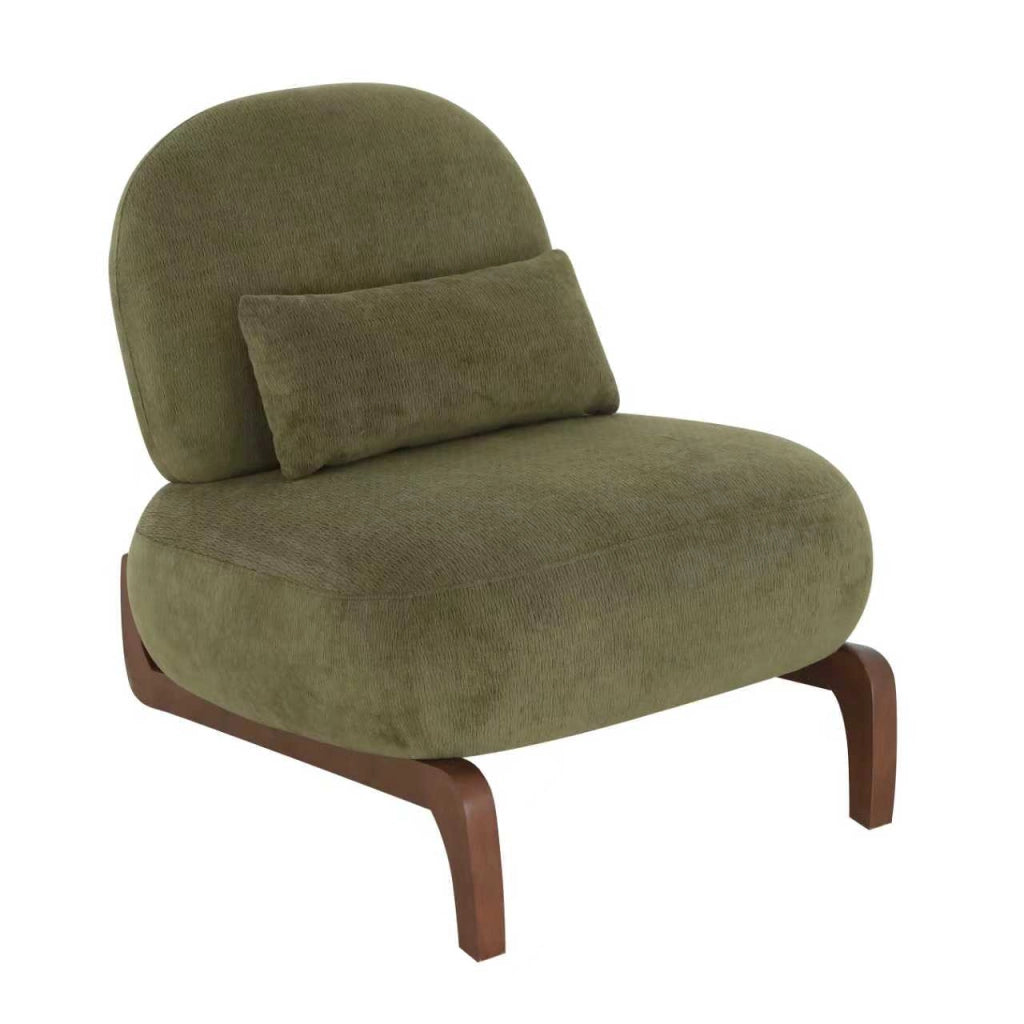 Sedia accento carina - Zephmum- Gambe in legno massello, velluto, cuscino morbido