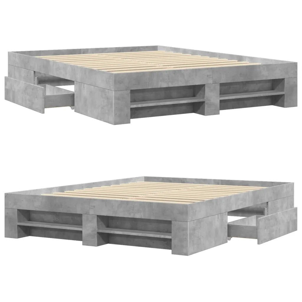 vidaXL Giroletto Grigio Cemento 150x200 cm in Legno Multistrato