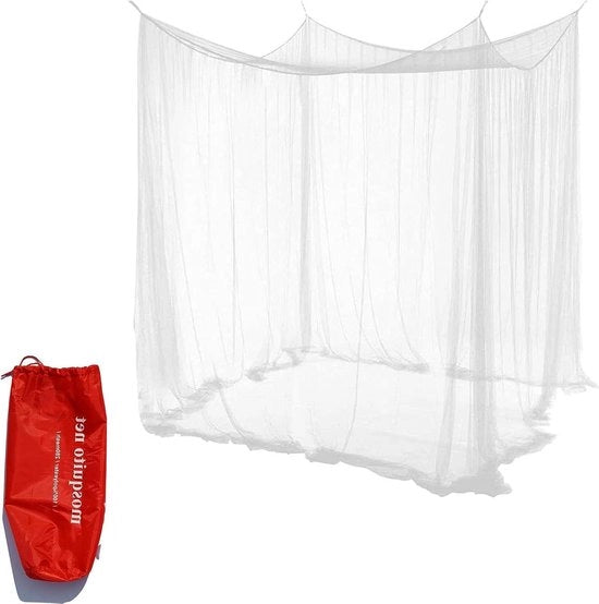 Rete da letto 200 x 200 x 180 cm - Rete antizanzare per letto/camping - Rete antivivipari per tenda da campeggio