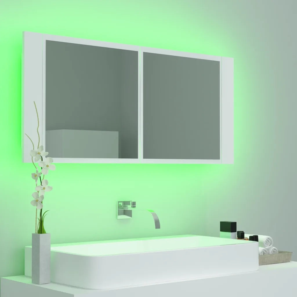 Specchio da Bagno con LED Bianco 100x12x45 cm in Acrilico 804980