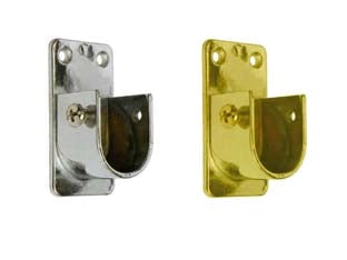 REGGITUBO LATERALE OVALE PER ARMADIO- - mm.15x30, cromato - 10 pezzi