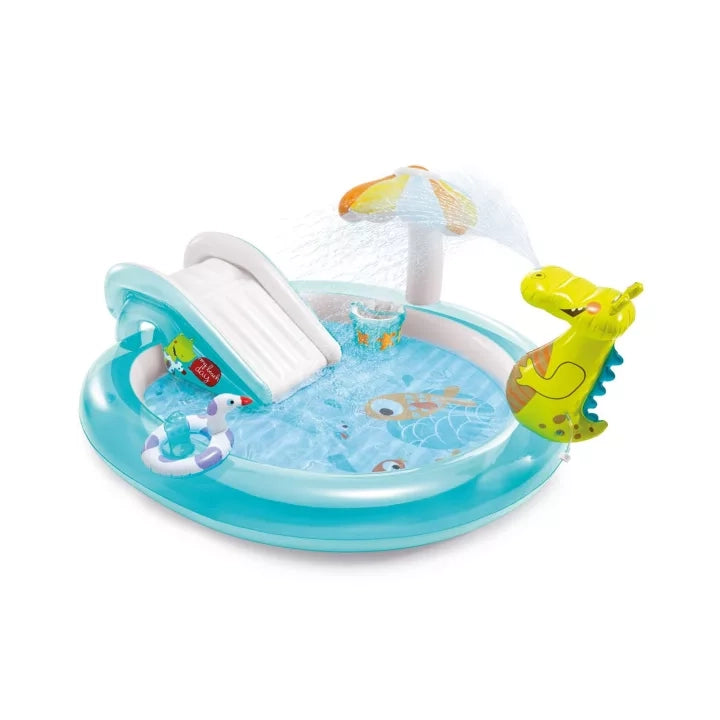 PISCINA GONFIABILE GATOR PLAY CENTER   +2 ANNI  cm.201x170x84h.  peso kg.3,9 (57165)    INTEX
