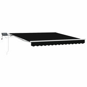 Tenda da Sole | Tenda Retrattile Nero 300 x 250 cm Tessuto e acciaio