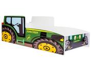 Letto per bambini Tractor verde 160x80 con materasso