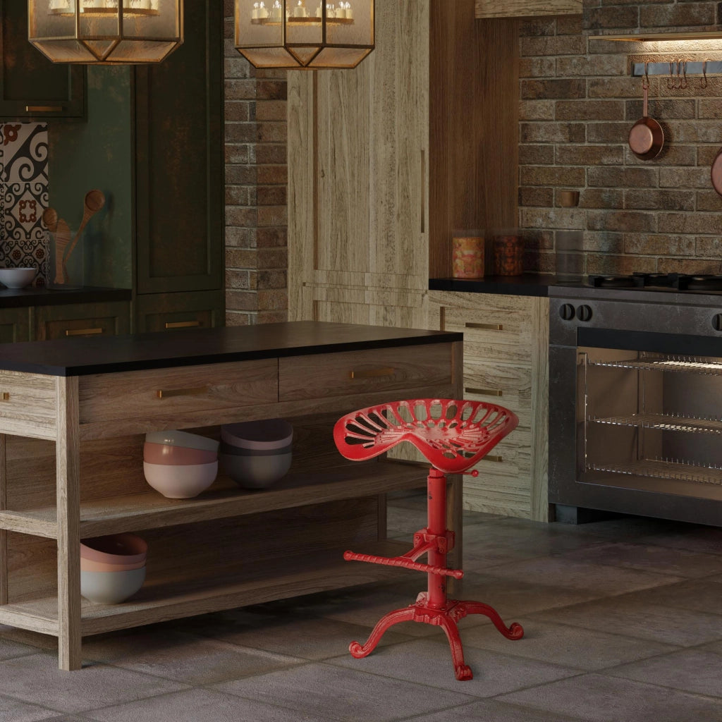 Sgabello Bar Butch in Ghisa rosso
