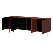 Madia Canino, Credenza 2 Ripiani, 200x42x75h cm Marrone Terracotta
