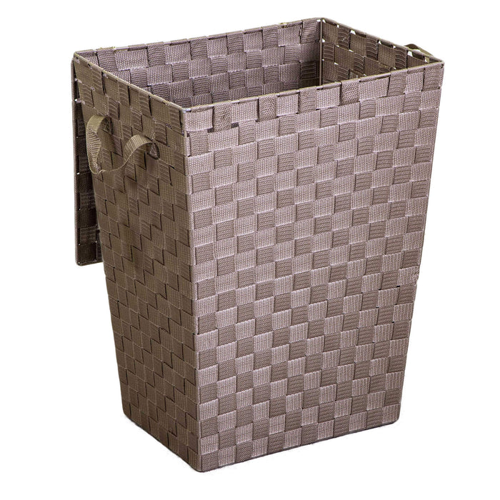 Cesto Portabiancheria in poliestere tortora rettangolarecm 40x30xh53